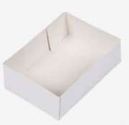 CAISSETTE PÂT 24X15X7 SANS COUVERCLE BLANCHE (Colis de 100)