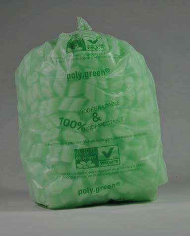 Image de SAC A DECHET 130L SOUDURE ETOILE VERT BIODEGRADABLE x100