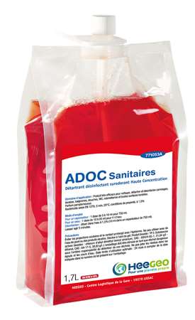 Image de ADOC SANITAIRES DETARTRANT DESINFECTANT (4X1.7L)