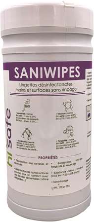 Image de LINGETTES SANIWIPES MAINS SURFACES DESINFEC  (Boîtes de 200)