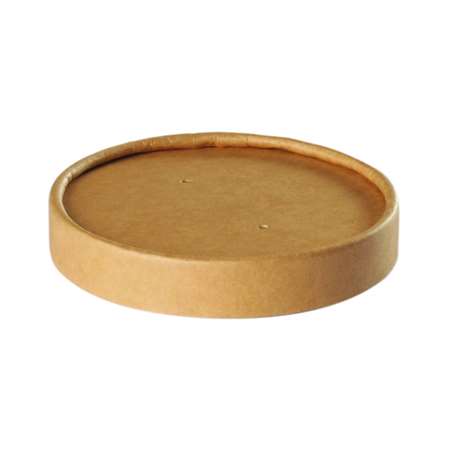 Image de COUVERCLE POUR POT CARTON KRAFT BRUN 16 OZ (Colis de 1000)