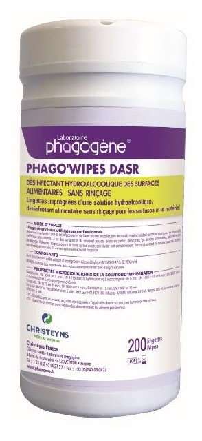 Image de LINGETTE PHAGO WIPES DASR (Boîte de 200)