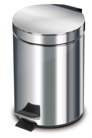 Image de POUBELLE RONDE INOX A PEDALE 3L