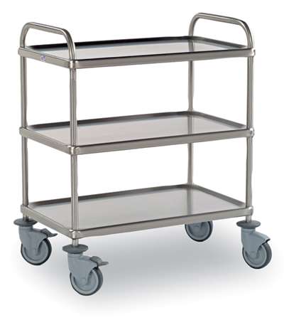 Image de CHARIOT SERVICE INOX-3 PLATEAUX-80X58XH96CM