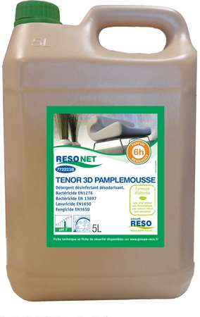 Image de TENOR 3D DETERGENT DESINFECTANT DESODORISANT PAMPLEMOUSSE 5L