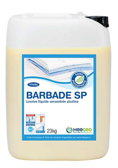 BARBADE LESSIVE LIQUIDE CONCENTREE ALCALINE S/PHOSPHATE 23KG