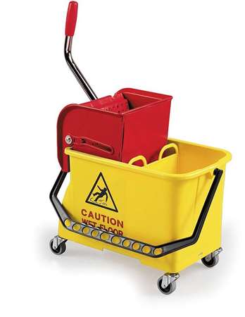 Image de SEAU SPIDER DE LAVAGE BI BACS 2 X 8L + PRESSE A PLAT