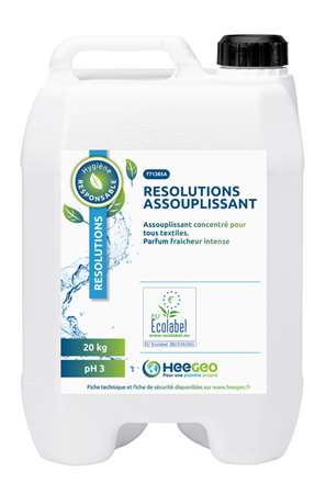Image de RESOLUTIONS ASSOUPLISSANT CONCENTRE PARFUME 20KG ECOLABEL