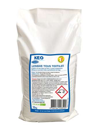 Image de KEO LESSIVE POUDRE LINGE TOUS TEXTILES FLEURI 15KG