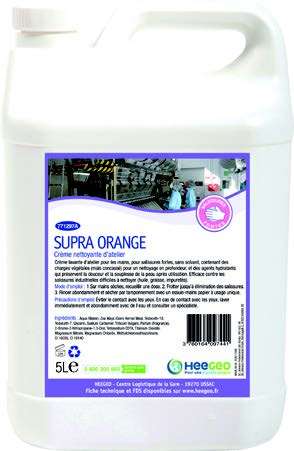 Image de SUPRA CREME NETTOYANTE ATELIER ORANGE COLIS DE 2 X 5L