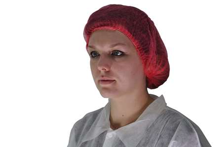 Image de CHARLOTTE NON TISSEE ROUGE A CLIPS (Carton de 1000)