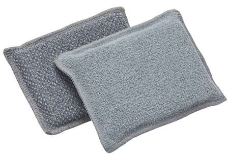 Image de EPONGE GRATTANTE MICROFIBRE 2 FACES 13 X 9CM GRIS LOT DE 2