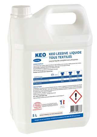 Image de KEO LESSIVE LIQUIDE COMPLETE TOUS TEXTILES 5L ECOCERT