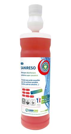 Image de SANIRESO DETERGENT DESINFECTANT SUPER CONC. 1L DOSEUR + VAPO