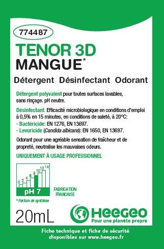 Image de TENOR 3D MANGUE COLIS DE 250 DOSES DE 20ML