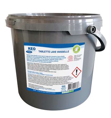 Image de KEO TABLETTE LAVE VAISSELLE SEAU 150 PASTILLES ECOLABEL