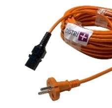Image de CABLE ALIMENTATION 15M ORANGE AVEC PRISE