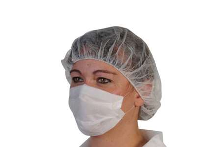 Image de MASQUE PAPIER BLANC 2 PLIS