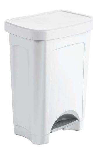 Image de POUBELLE A PEDALE STEP 50L BLANCHE