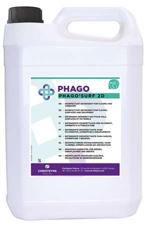 Image de PHAGO'SURF 2D DETERGENT DESINFECTANT NON PARFUME (250X20ML)