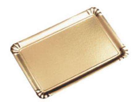 Image de PLATEAU TRAITEUR OR 1 FACE 19/28cm           SACHET DE 25