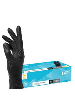 Image de GANT NITRILE NOIR NON POUDRE TAILLE 8/M (Boîte de 100)