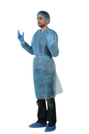 Image de SURBLOUSE VISITEUR PLP NON TISSE 25G BLEU (Colis de100)