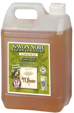 Image de SAVON NOIR A L'HUILE DE LIN  AMANDE 5L