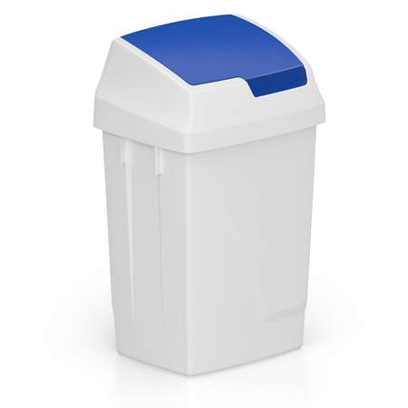 Image de POUBELLE PLASTIQUE BLC ATLAXFLIP 50L+COUV. BASCULANT BLEU