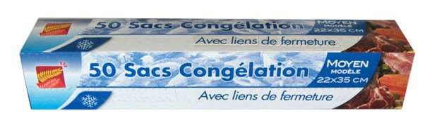 Image de SACS CONGELATION 3L FERMETURE LIEN 220X350 (Colis de 600)