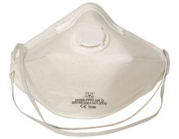 Image de DEMI MASQUE FILTRANT FFP2 PLIABLE AVEC VALVE TU BOITE 20