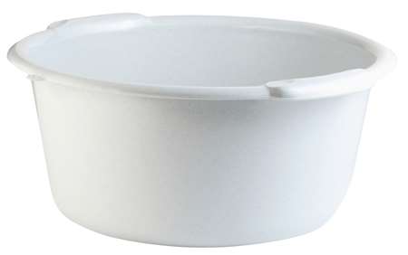 Image de CUVETTE PREMIUM RONDE 20L Ø44 ANSE COQUILLE BLANC