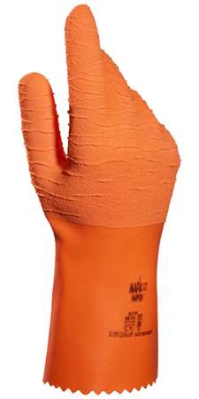 Image de GANT LATEX NATUREL HARPON 321 ORANGE T8 LA PAIRE