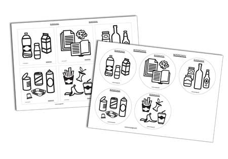 Image de LOT DE 2 PLANCHES AUTOCOLLANTES TRI SELECTIF