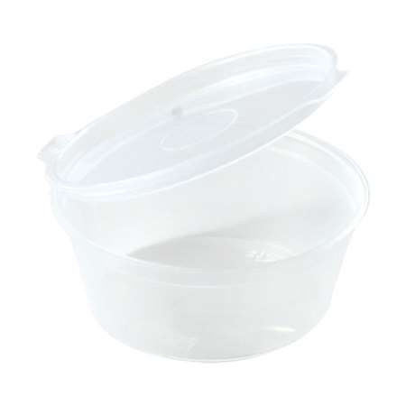 Image de POT SAUCE CHARNIERE 6CL PP TRANSLUCIDE (Colis de 1000)