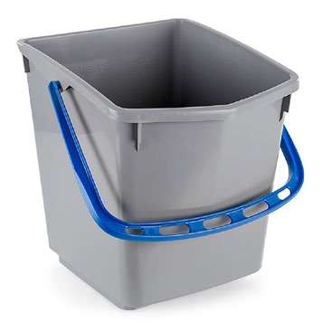 Image de SEAU 15L GRIS ANSE BLEU