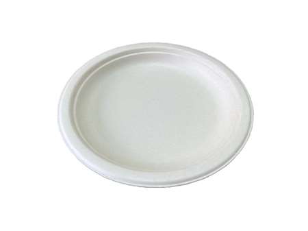Image de ASSIETTE BAGASSE NATUREL RONDE Ø18cm H15mm  SACHET DE 50