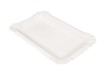 Image de ASSIETTE CARTON RECTANGLE 20/13cm BLANCHE      COLIS DE 1500