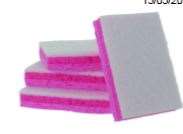 Image de EPONGE GRATTANTE DOUCE BLANC/ROSE (Sachet de 10)
