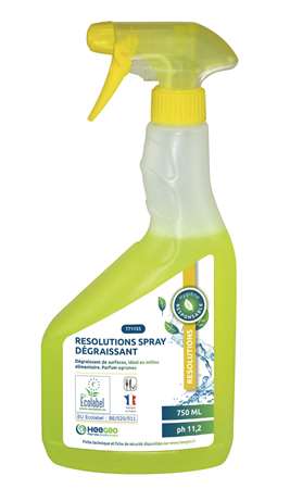 Image de RESOLUTIONS DEGRAISSANT AGRUME ECOLABEL SPRAY 750 ML