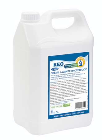 KEO CREME LAVANTE BACTERICIDE MAINS BIDON DE 5L