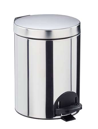 Image de POUBELLE  A PEDALE 5L INOX SEAU ANTIBACTERIEN