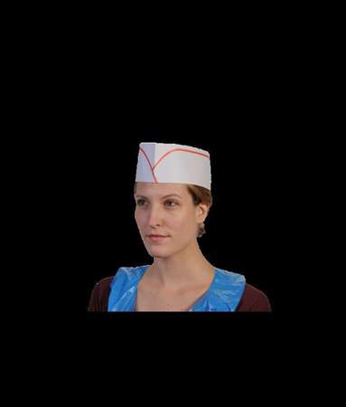 Image de CALOT PAPIER BLANC REGLABE LISERET ROUGE (Boîte de 100)