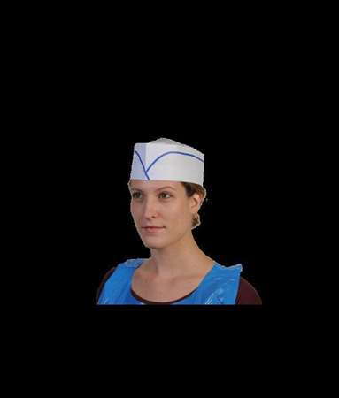 Image de CALOT PAPIER BLANC REGLABE LISERET BLEU (Boîte de 100)