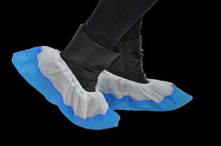 Image de SURCHAUSSURE PLP BLANCHE SEMELLE BLEUE (Colis de 300)